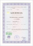 Licencia na prevádzkovanie technickej služby
